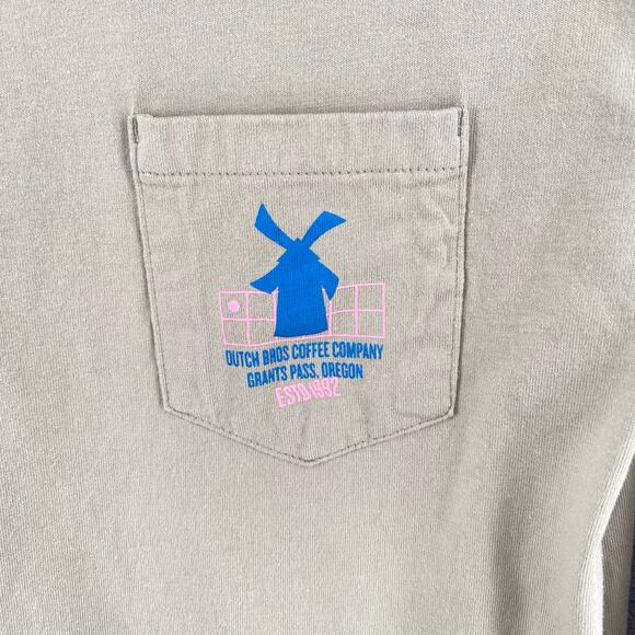 Dutch Bros Coffee Company 1992 Long Sleeve T Shirt Unisex L Beige Oregon - Picture 6 of 11